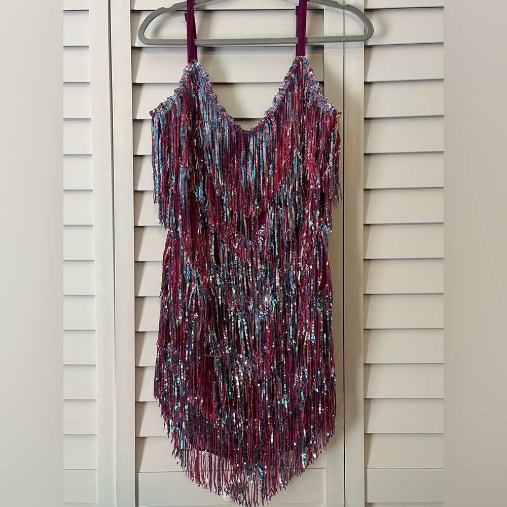 Pink Fringe Dress